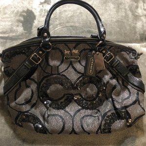 Coach Black Sequin and Sparkly Purse
